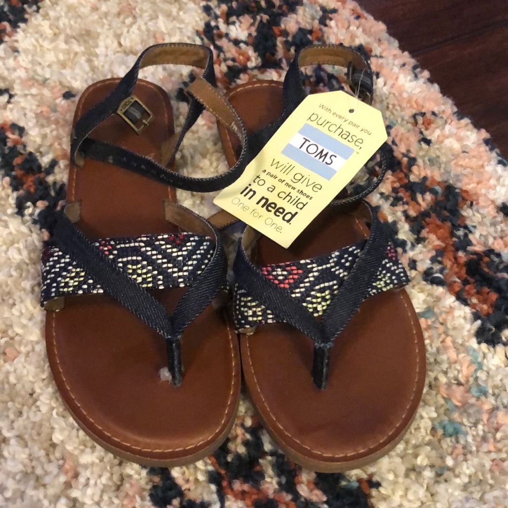 Toms sandals. Never worn